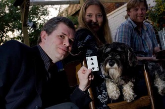 Three of Clubs and a dog